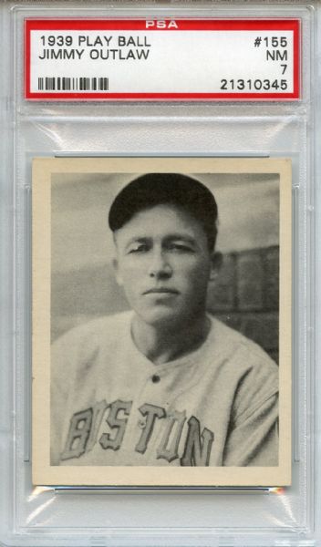 1939 Play Ball 155 Jimmy Outlaw PSA NM 7