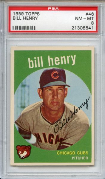 1959 Topps 46 Bill Henry PSA NM-MT 8