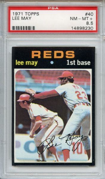 1971 Topps 40 Lee May PSA NM-MT+ 8.5