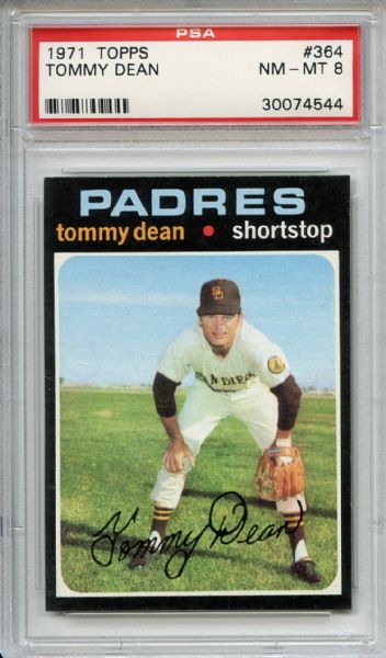 1971 Topps 364 Tommy Dean PSA NM-MT 8