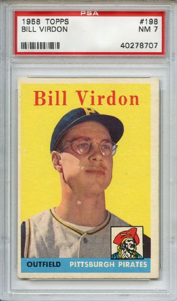 1958 Topps 198 Bill Virdon PSA NM 7