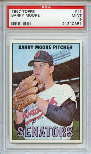 1967 Topps 11 Barry Moore PSA MINT 9