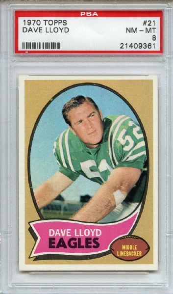 1970 Topps 21 Dave Lloyd PSA NM-MT 8
