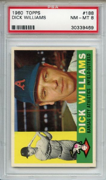 1960 Topps 188 Dick Williams PSA NM-MT 8