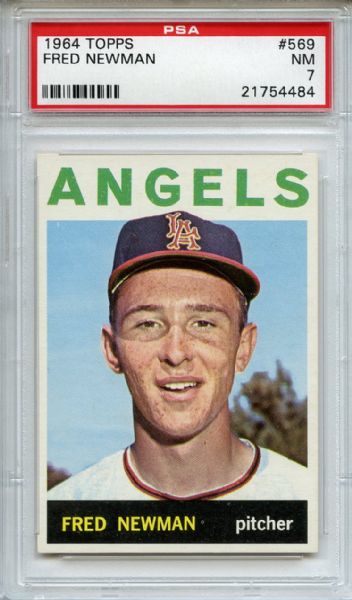 1964 Topps 569 Fred Newman PSA NM 7