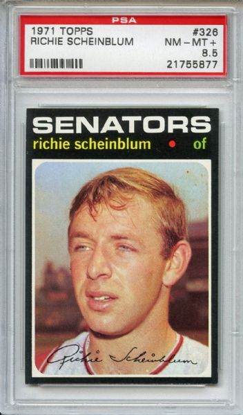 1971 Topps 326 Richie Scheinblum PSA NM-MT+ 8.5