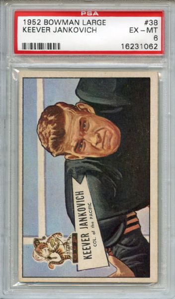 1952 Bowman Large 38 Keever Jankovich PSA EX-MT 6