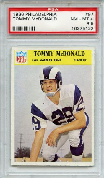1966 Philadelphia 97 Tommy McDonald PSA NM-MT+ 8.5