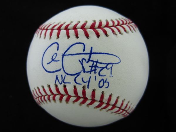 Chris Carpenter NY Cy 05 Signed OML Baseball PSA/DNA w/COA