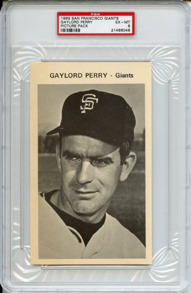 (2) 1969 San Francisco Giants Picture Pack McCovey & Perry both PSA EX-MT 6