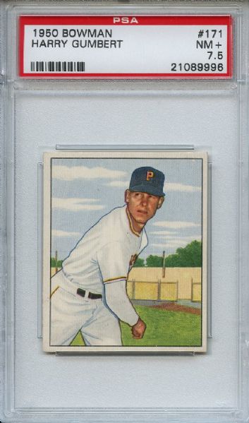 1950 Bowman 171 Harry Gumbert PSA NM+ 7.5