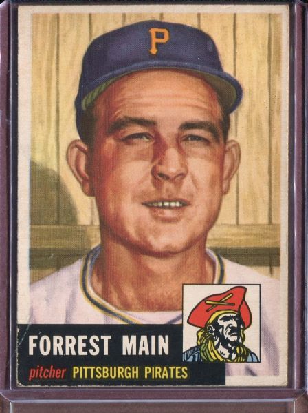 1953 Topps 198 Forrest Main EX #D52388
