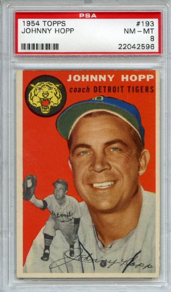 1954 Topps 193 Johnny Hopp PSA NM-MT 8
