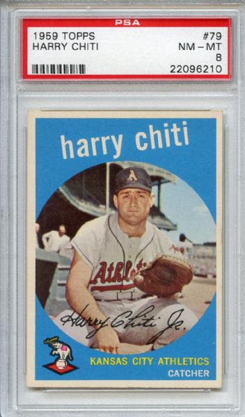 1959 Topps 79 Harry Chiti PSA NM-MT 8