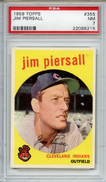 1959 Topps 355 Jim Piersall PSA NM 7