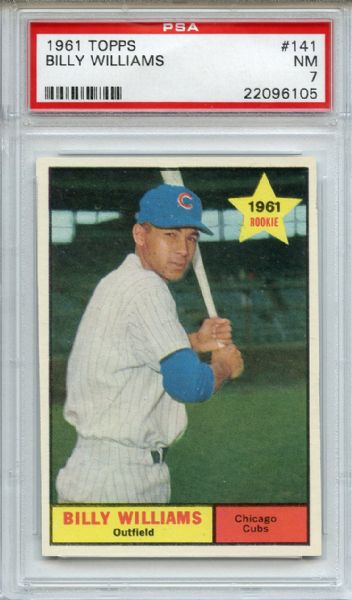 1961 Topps 141 Billy Williams RC PSA NM 7
