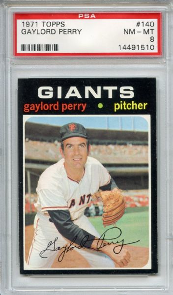 1971 Topps 140 Gaylord Perry PSA NM-MT 8