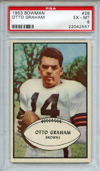1953 Bowman 26 Otto Graham PSA EX-MT 6