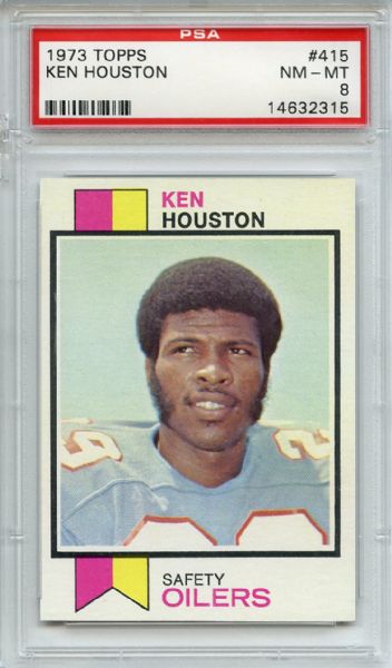 1973 Topps 415 Ken Houston PSA NM-MT 8