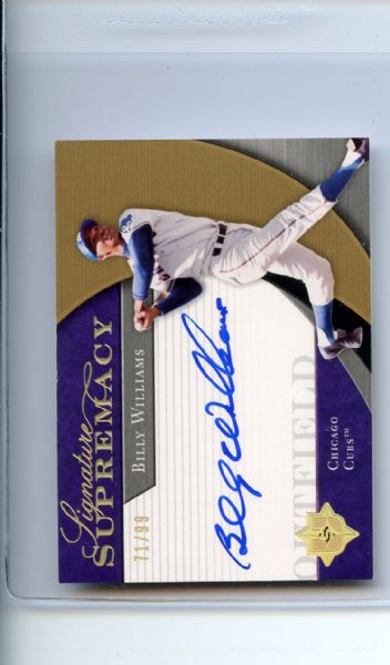 2005 Upper Deck Ultimate Signature Supremacy Decades Billy Williams 71/99