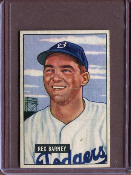 1951 Bowman 153 Rex Barney EX #D3767