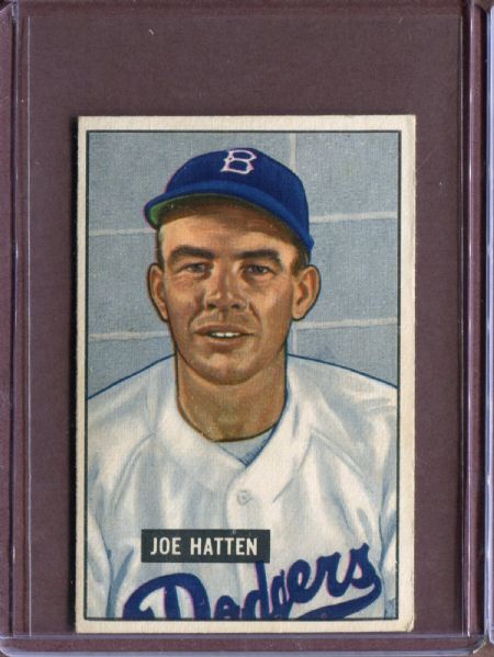 1951 Bowman 190 Joe Hatten EX #D3774