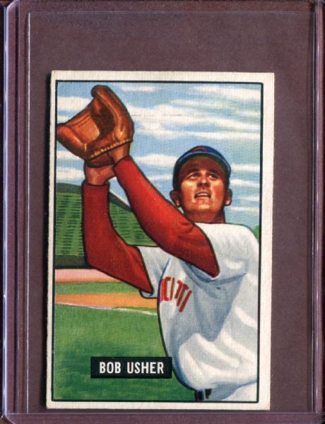 1951 Bowman 286 Bob Usher RC EX #D3805