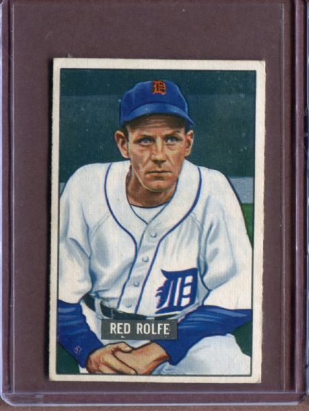 1951 Bowman 319 Red Rolfe MG EX #D3815