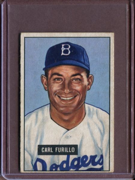 1951 Bowman 81 Carl Furillo EX #D3754