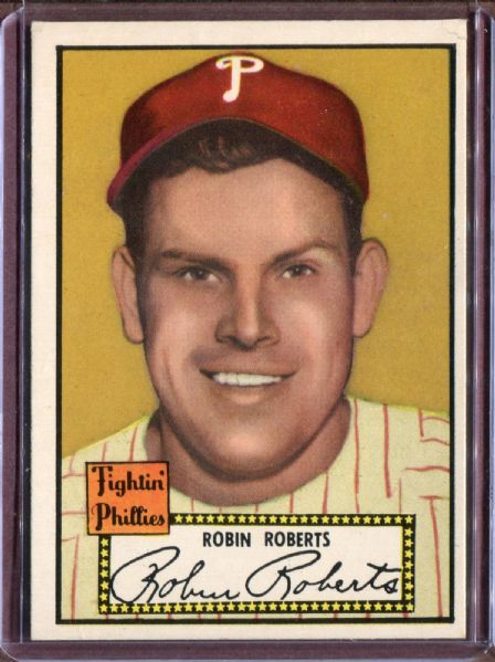 1952 Topps 59A Robin Roberts Black Back EX #D3878