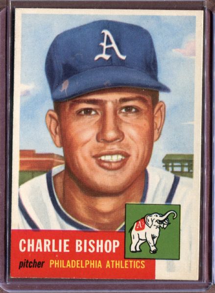 1953 Topps 186 Charlie Bishop RC EX #D3978