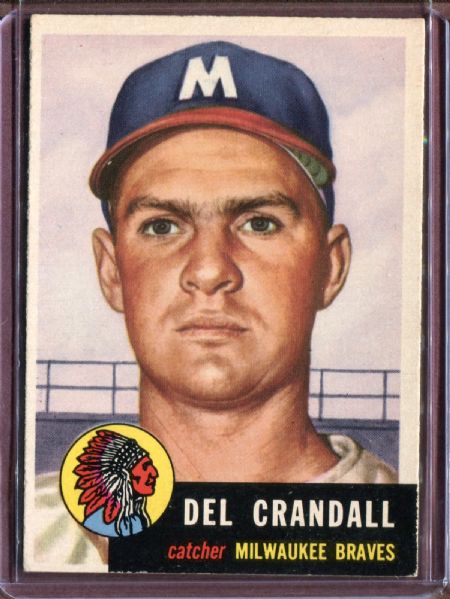 1953 Topps 197 Del Crandall EX #D3981