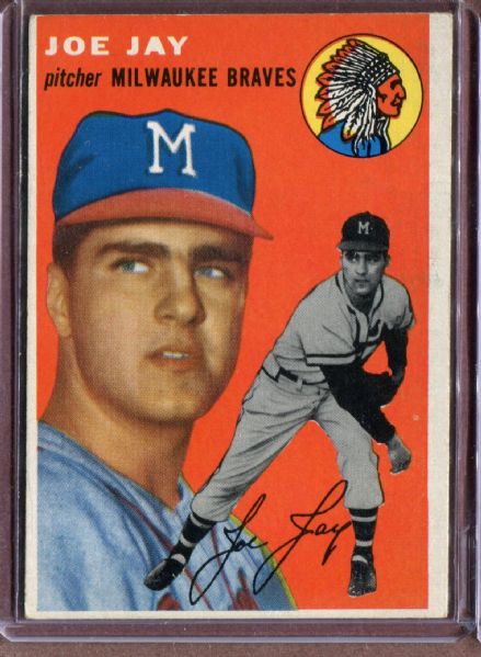 1954 Topps 141 Joey Jay RC EX #D4206