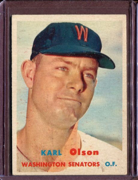 1957 Topps 153 Karl Olson EX #D4485