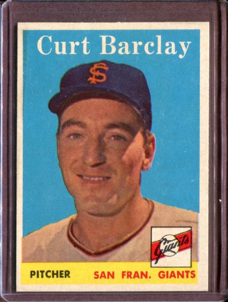 1958 Topps 21 Curt Barclay EX #D4519
