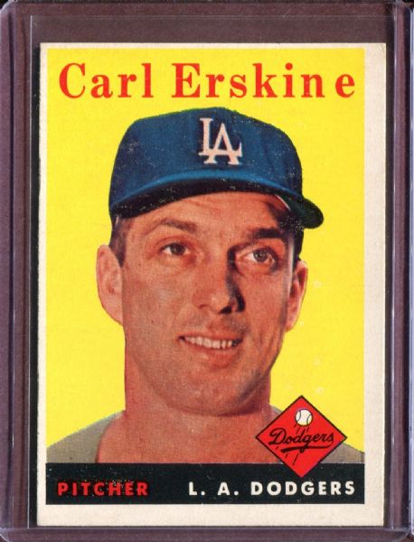 1958 Topps 258 Carl Erskine EX #D4562
