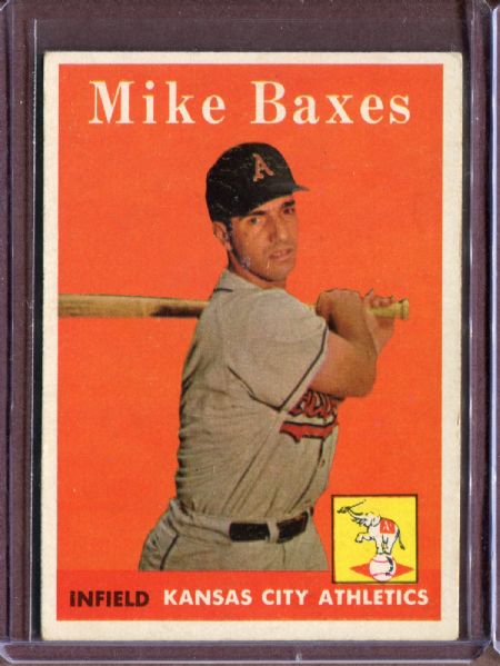 1958 Topps 302 Mike Baxes RC EX #D4572