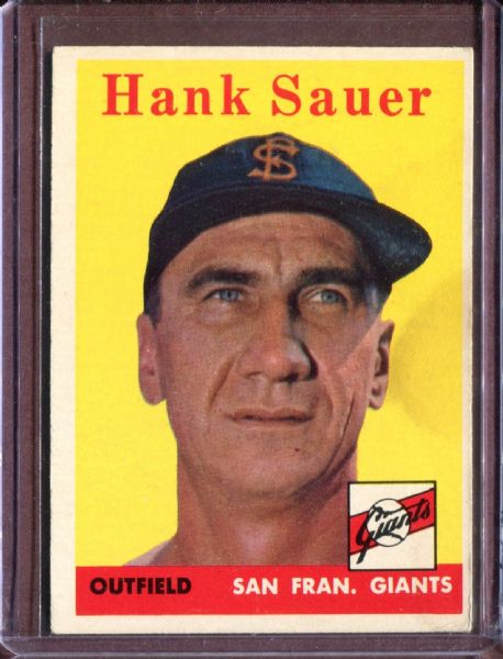 1958 Topps 378 Hank Sauer EX #D4598