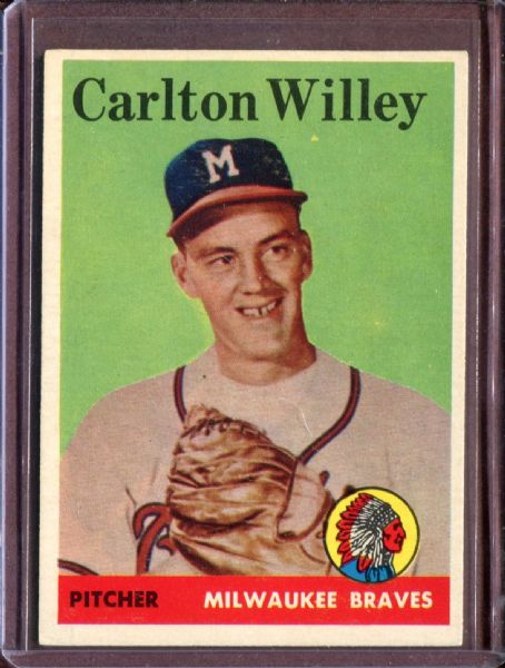 1958 Topps 407 Carlton Willey RC EX #D4615