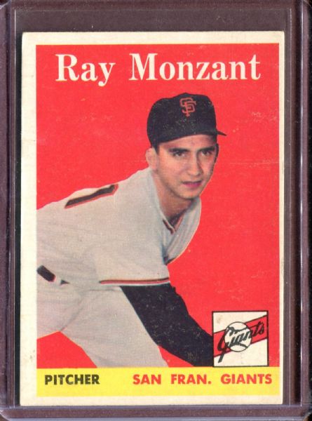 1958 Topps 447 Ray Monzant EX #D4624