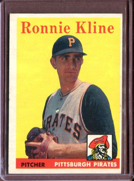 1958 Topps 82 Ron Kline EX #D4528