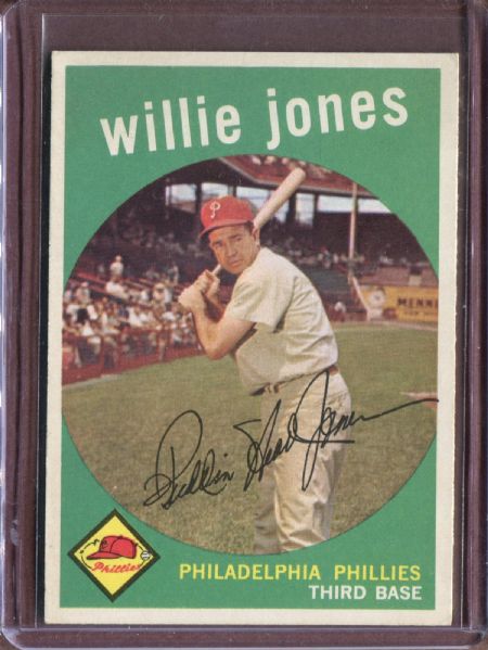 1959 Topps 208A Willie Jones Gray Back EX #D4679
