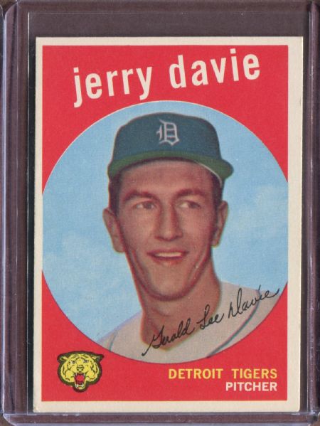1959 Topps 256 Jerry Davie RC White Back EX #D4697
