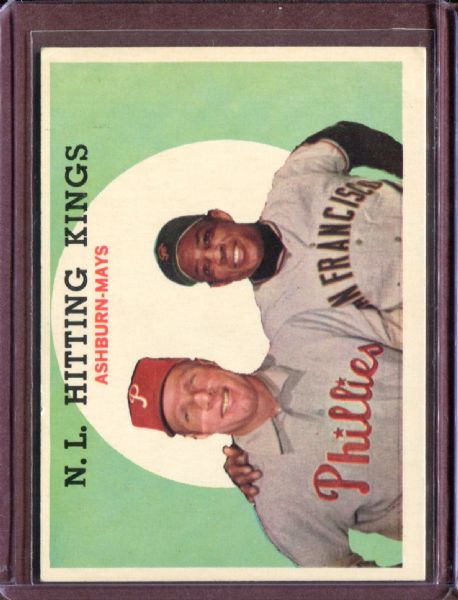 1959 Topps 317 NL Hitting Kings Willie Mays/Richie Ashburn EX #D4718