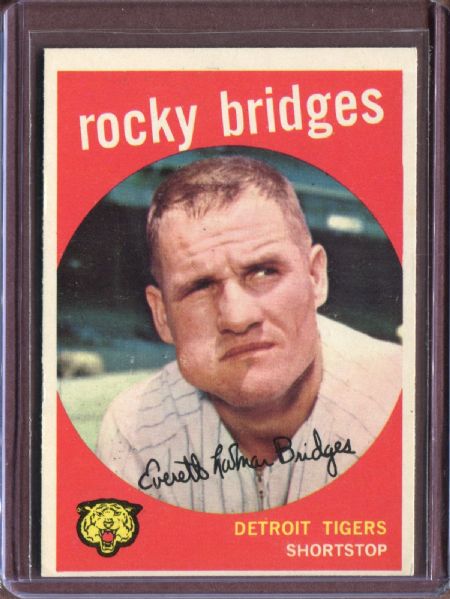 1959 Topps 318 Rocky Bridges EX #D4721