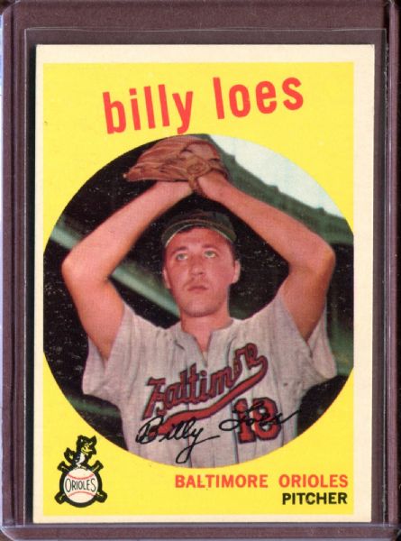 1959 Topps 336A Billy Loes with Traded Line EX #D4732