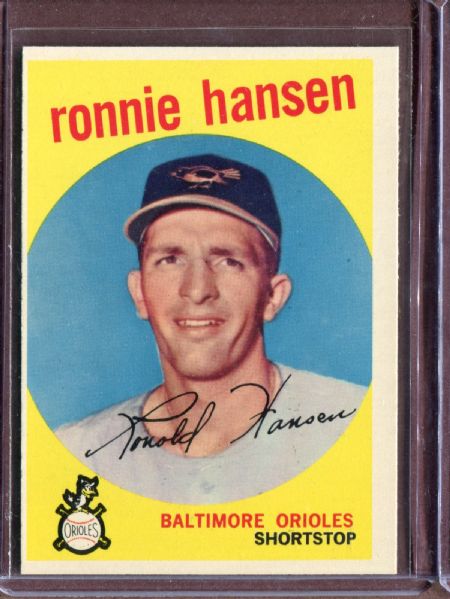 1959 Topps 444 Ron Hansen RC EX #D4776