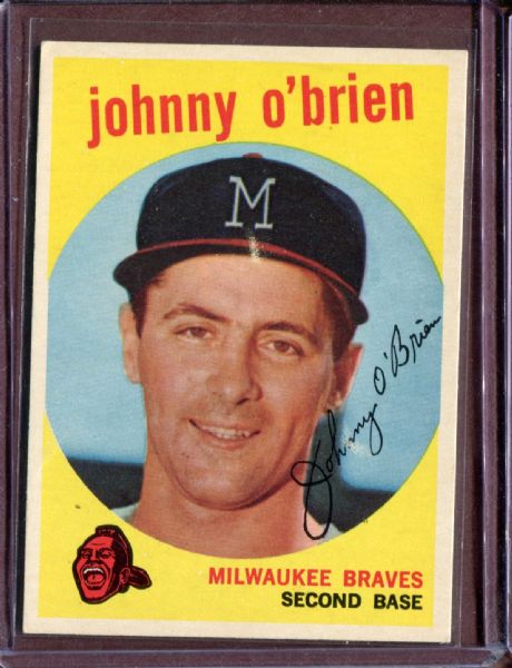 1959 Topps 499 Johnny O'Brien EX #D4791