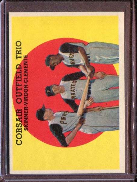 1959 Topps 543 Corsair Trio Skinner/Virdon/Clemente EX #D4807