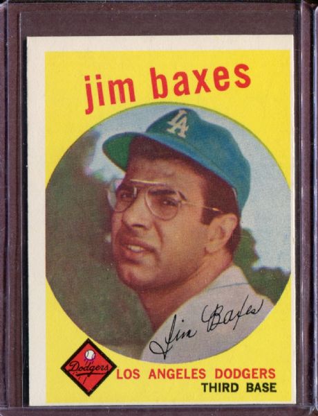 1959 Topps 547 Jim Baxes RC EX #D4809